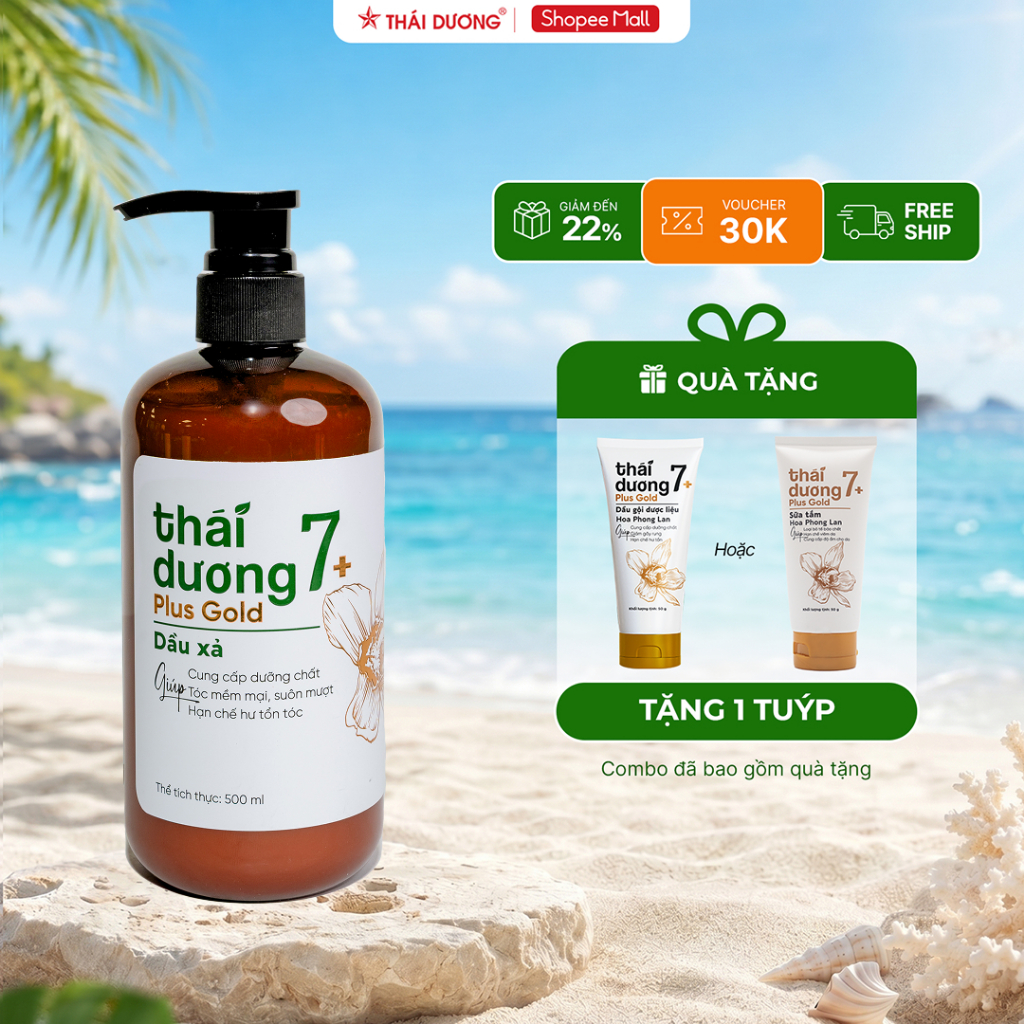[Live] Mua 1 Dầu xả Thái Dương 7 Plus Gold 500ml Tặng 1 tube Thái Dương 7 Plus Gold 50g
