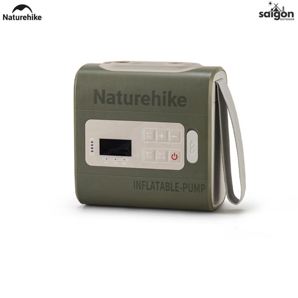 Máy Bơm Hơi Điện Tử CNK2550ZM010 Naturehike 20PSI Pin Sạc 5200mAh - Bơm Hút Khí 2 Chiều, Màn Hình LE