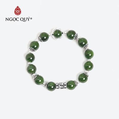 Vòng tay đá Ngọc bích tự nhiên phối charm - Mẫu VC0388 - Ngọc Quý