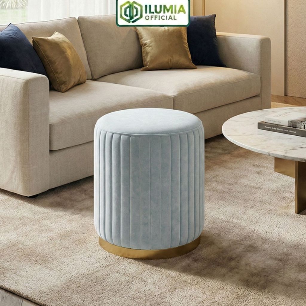 Ghế Đôn Bọc Nỉ Êm Ái – Ghế Decor Phòng Khách, Phòng Ngủ - GC45