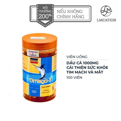 (Tặng kèm quà) Viên uống dầu cá Omega 3 hỗ trợ tim mạch, mắt và giảm mỡ máu. Chính hãng Úc