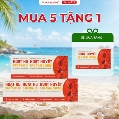 [MUA 5 TẶNG 1] Viên uống Hoạt Huyết Sao Thái Dương tăng cường tuần hoàn não ( hộp  2 vỉ x 15 viên) - Sao Thái Dương