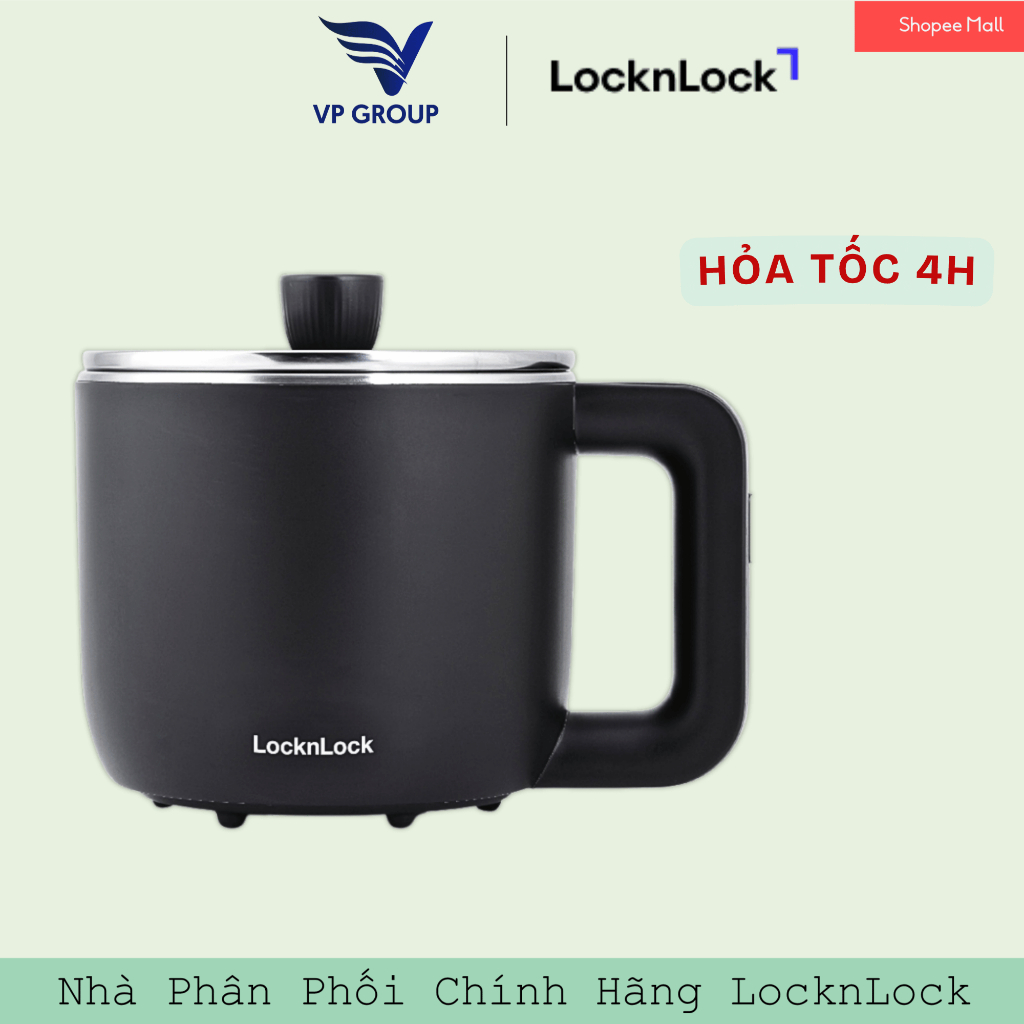 Nồi điện đa năng LocknLock 0.8L, 220V, 50Hz, 600W - Màu đen - EJP116BLK