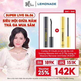 [Võ Hà Linh x Lemonade] COMBO 01 Chuốt mi tơi dài lâu trôi Soaring Mascara 6ml và 01 Tẩy trang mi Mascara Remover 6ml