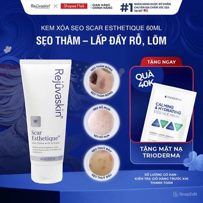 [Live KOC] Kem Xóa Mờ Sẹo Rejuvaskin 60ML, Sẹo Rỗ, Sẹo Lõm, Sẹo Mụn, Sẹo Thâm - Scar Esthetique, Chuẩn Y Khoa