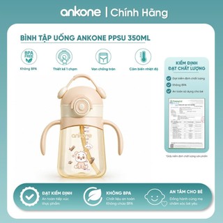 Bình tập hút cho bé AnKone chất liệu PPSU cao cấp, có van chống sặc cho bé theo từng giai đoạn