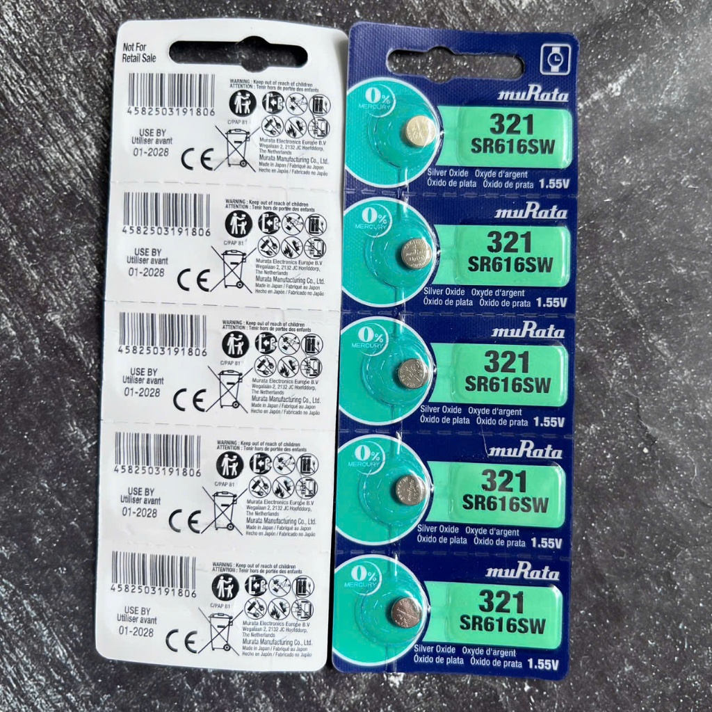 [ HỎA TỐC ] Vỉ Pin 616 SR616 SR616SW 321 Murata Hàng Chuẩn Nhật Date Xa Pin Đồng Hồ