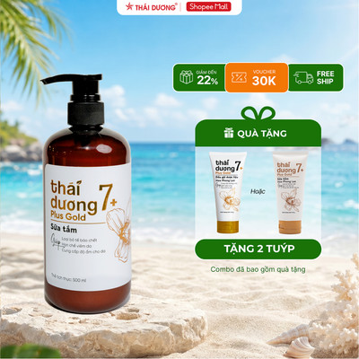 [Live]Sữa tắm Thái Dương 7 Plus Hoa Phong Lan chai 500ml giúp làm sạch da, dưỡng trắng và mềm da- tặng kèm quà