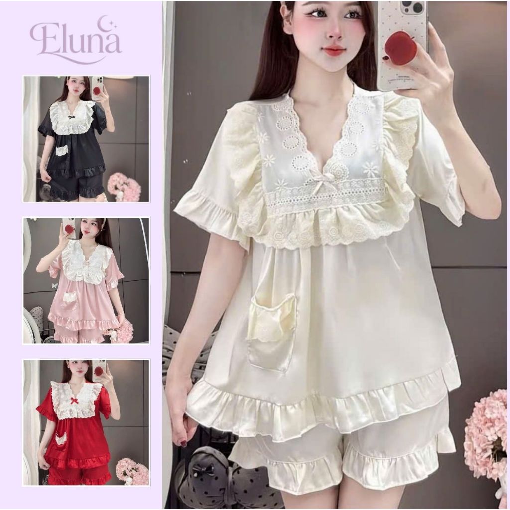 [DEAL MỞ BÁN] Bộ Đồ Ngủ Nữ ELUNA Pijama Lụa Latin Tiểu Thư Cao Cấp LT35 Siêu Xinh Dễ Thương Cho Nữ