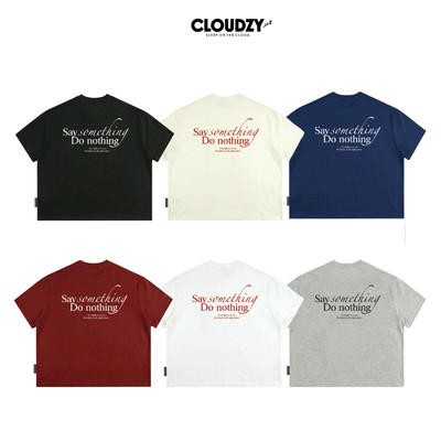 Áo thun boxy tee local brand Cloudzy unisex phông tay lỡ nữ cotton phối màu form rộng boxy SOMETHING