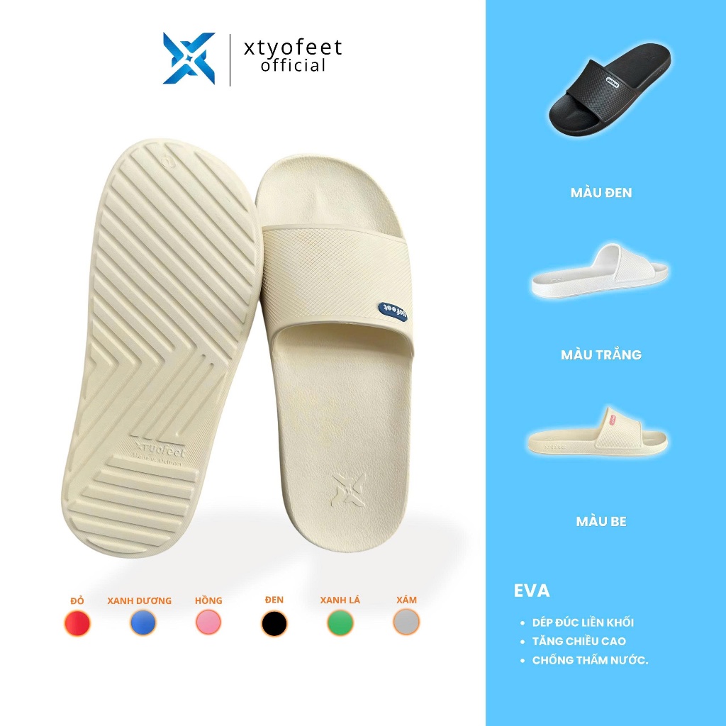 [ Full size 38-43 ] Dép thời trang Nam, nữ XT YOFEET  nguyên khối, gắn mác YOFEET Mã: B 2