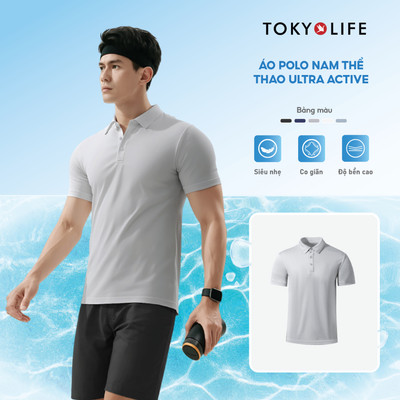 Áo polo nam có cổ Ultra Active thể thao thoải mái thoáng mát polo đi học đi làm 40000970 TOKYOLIFE