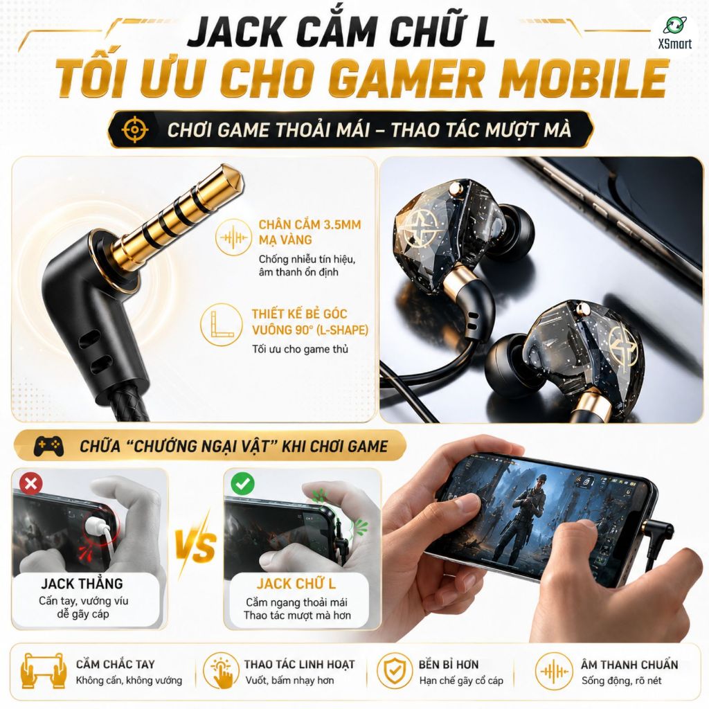 Tai Nghe Dây Nhét Tai Chống Ồn X6 Âm Thanh Siêu Bass Nghe Nhạc, Xem Phim, Tích Hợp Mic, Jack 3.5mm | BigBuy360 - bigbuy360.vn