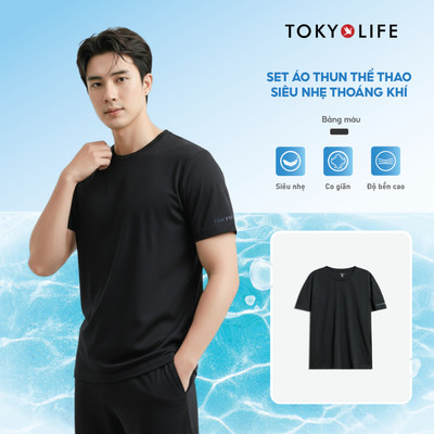 Áo thun nam thể thao tập gym tennis pickleball đi chơi thấm hút mồ hôi thoáng mát 40004747_TOKYOLIFE