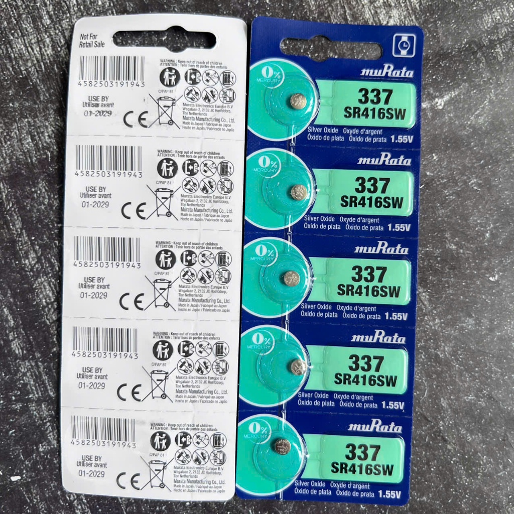[ HỎA TỐC ] Vỉ Pin SR416SW - 337 416 SR416 1.55V Murata Hàng Chuẩn Nhật Date Xa Pin Đồng Hồ