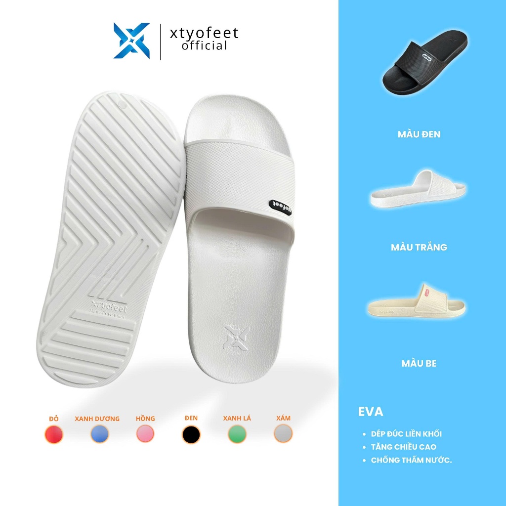 [ Full size 38-43 ] Dép Nam, nữ quai ngang thương hiệu XT YOFEET  nguyên khối, gắn mác YOFEET Mã: B 