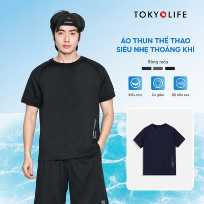 Áo thun nam cổ tròn Sport dáng thể thao trẻ trung năng động chất liệu siêu nhẹ thoáng khí 40000439 TOKYOLIFE