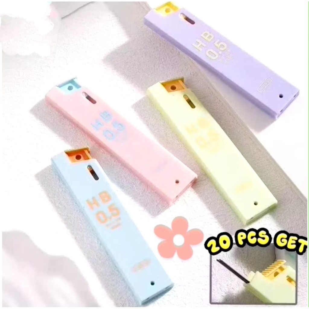 (Màu ngẫu nhiên) Ngòi chì kim Deli 0.5 20 cái, ngoại hình pastel