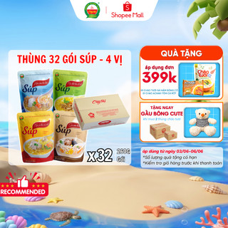 Thùng 32 Gói 4 Vị Súp Dinh Dưỡng Cây Thị 260G - 4 Vị Mỗi Vị 8 Gói