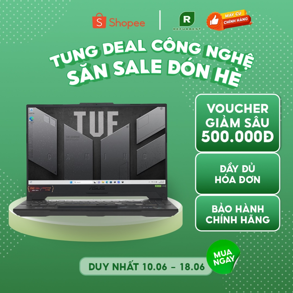 [Máy cũ] - [Trả bảo hành] Asus FA507NUR R7 7435HS/16GB/512GB/6GB RTX4050/(LP057W) (Xám)