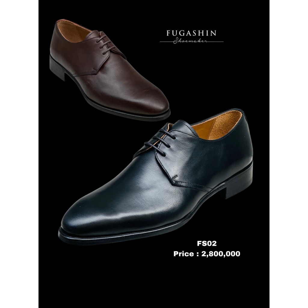 [ SALE ] Giày tây nam da bò Derby 3 eyelets FS02 [ FUGASHIN ]