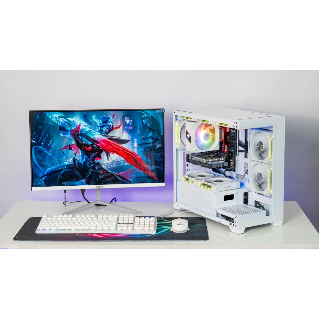 Máy PC Gaming i5 9400F / RX580 8G New + Màn Hình 24" Full HD chiến Game, Đồ Họa BH 36 Tháng