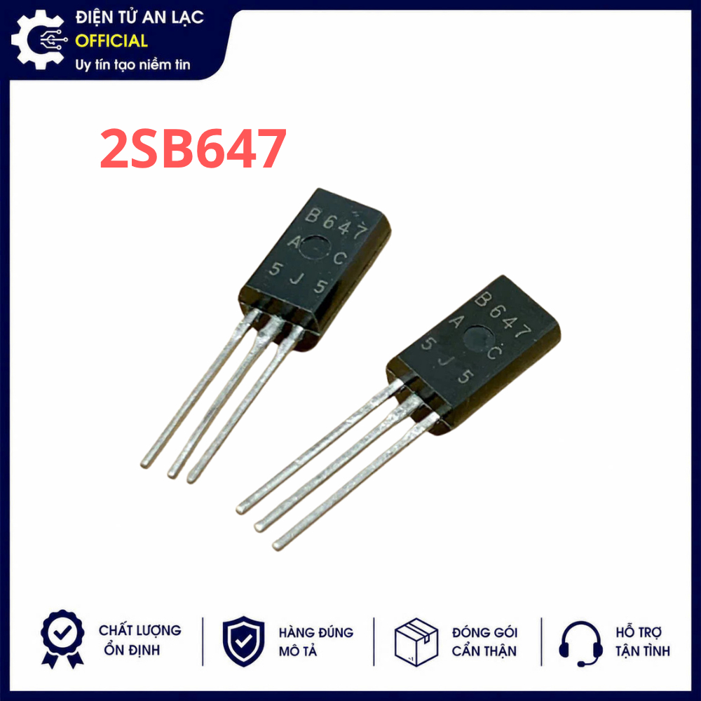 2 Cái Transistor B647 2SB647 120V 1A PNP
