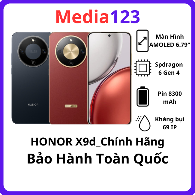 Điện thoại HONOR X9d 5G Snapdragon 6 Gen 4 8 nhân