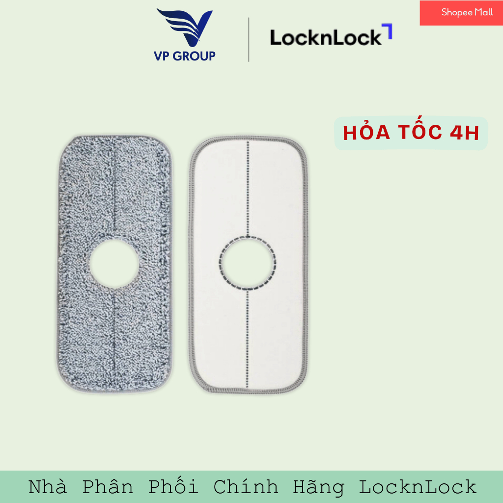 Bộ miếng lau nhà thay thế cây lau nhà ETM973 LocknLock Sweepy - Chính hãng ETM973RF
