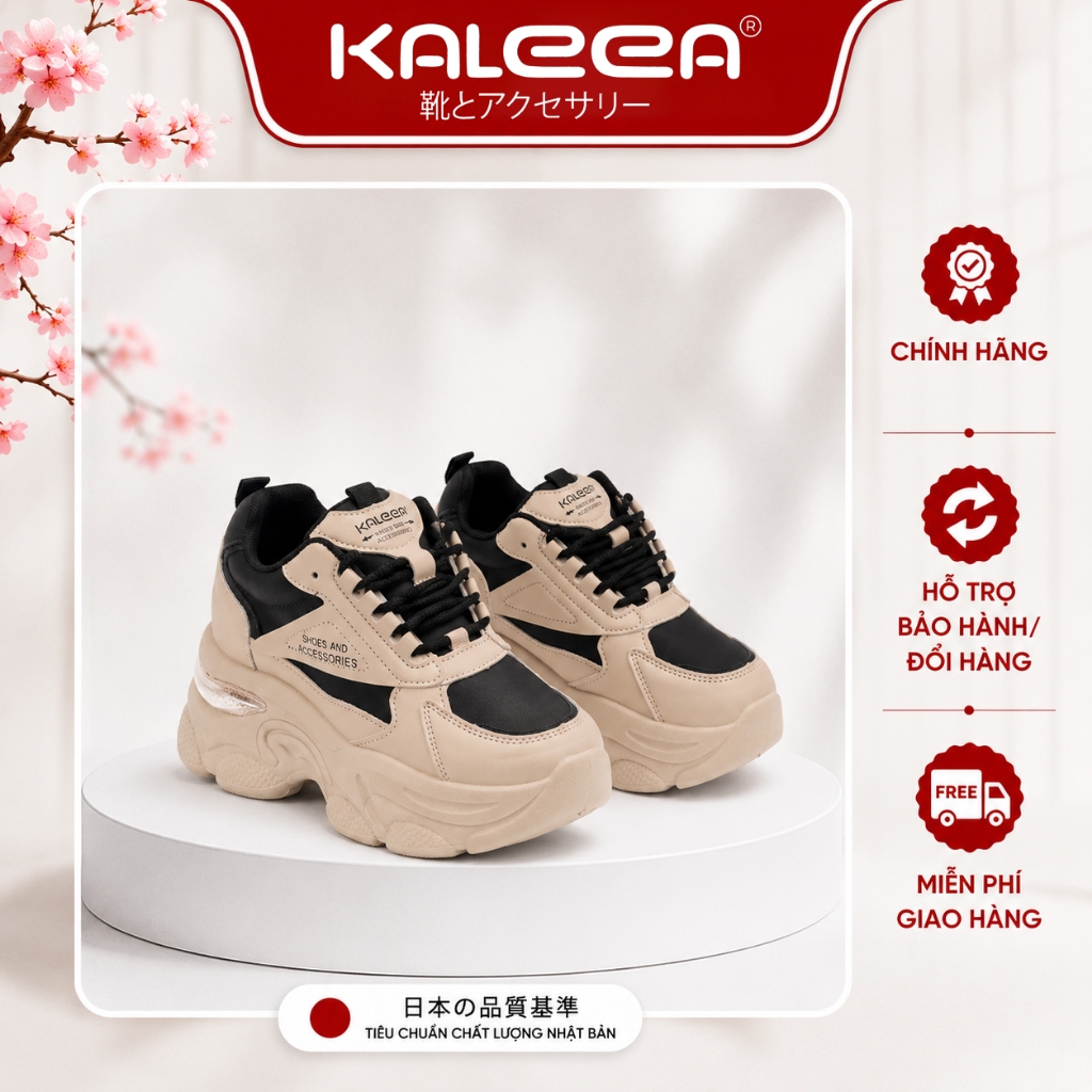 Kaleea - Giày Sneaker Nữ Độn Đế Cao 7cm Nâng Chiều Cao Đi Nhẹ Êm Chân T127