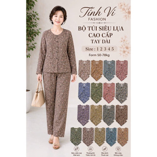 Đồ bộ bà ba vải siêu tay dài