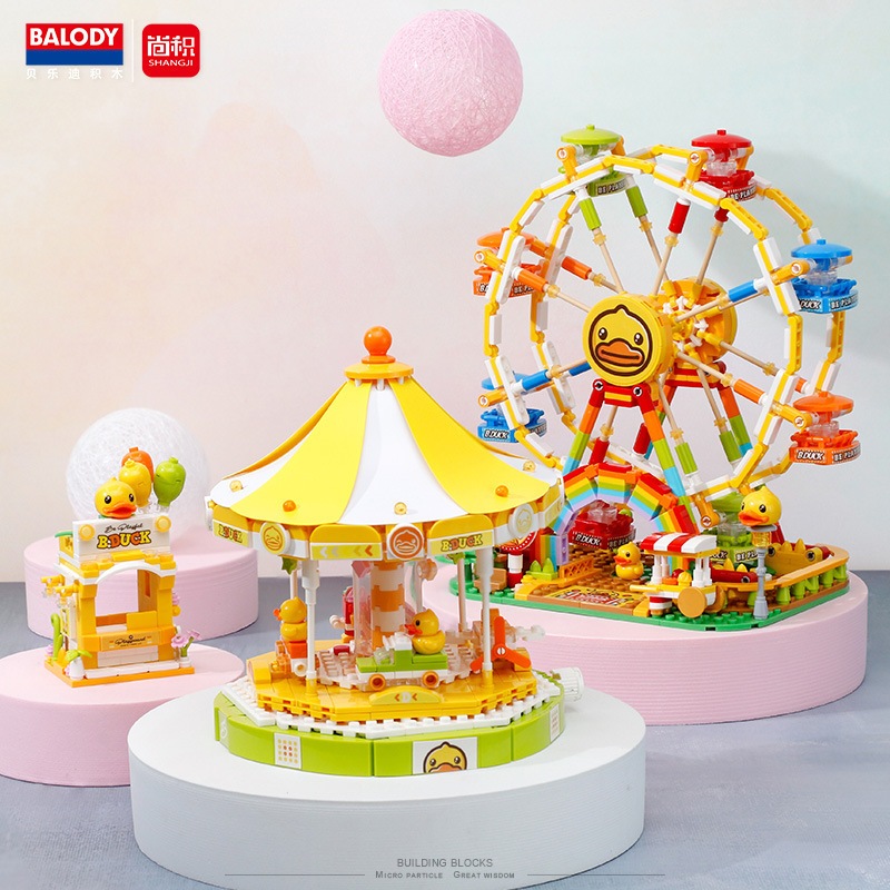 "Vòng Quay Ngựa Gỗ Vịt Vàng B.Duck" (BALODY x B.Duck – Carousel – 703 mảnh)