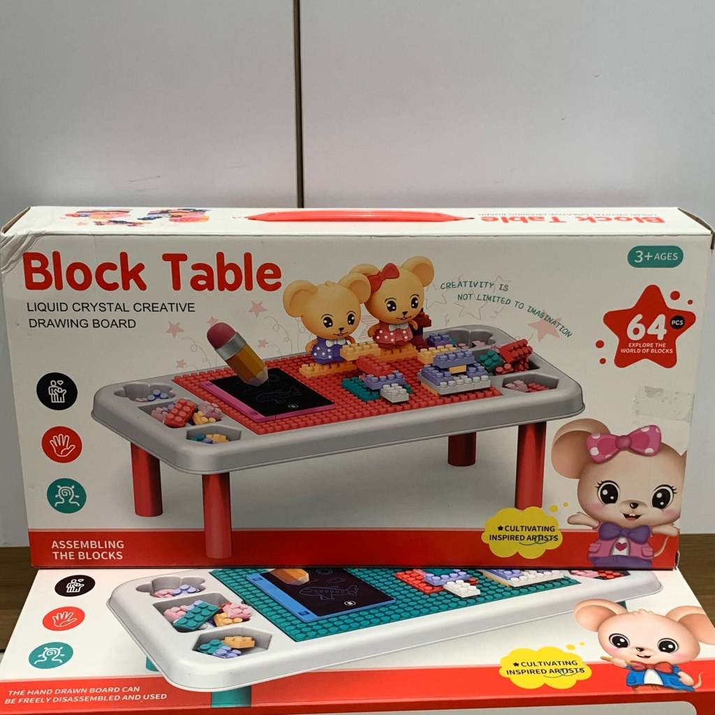 Bộ bàn xếp khối kèm bảng từ tính (Creativity is not limited to imagination) 64 pcs ,3+ages ,No. 666-