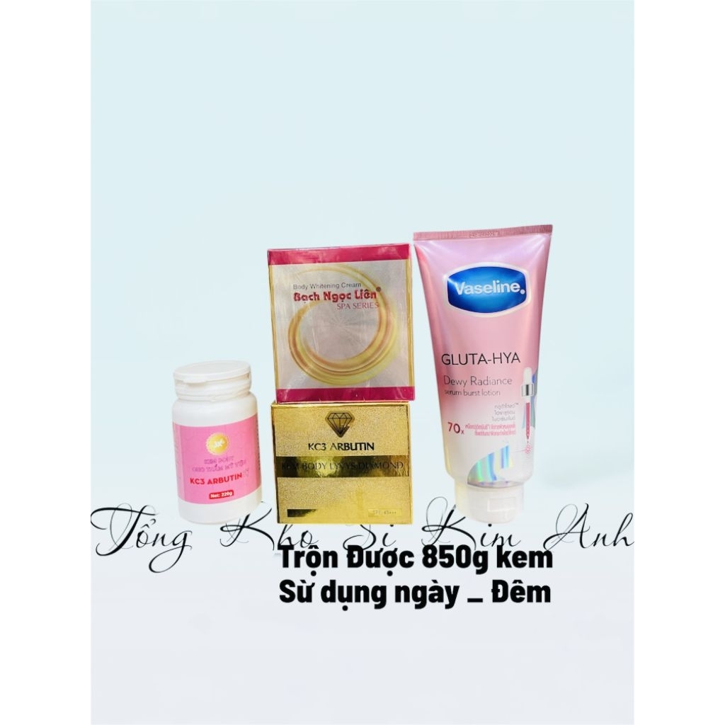 Combo 4 món bnl Hồng,vaseline hồng,livy,3c3 hồng
