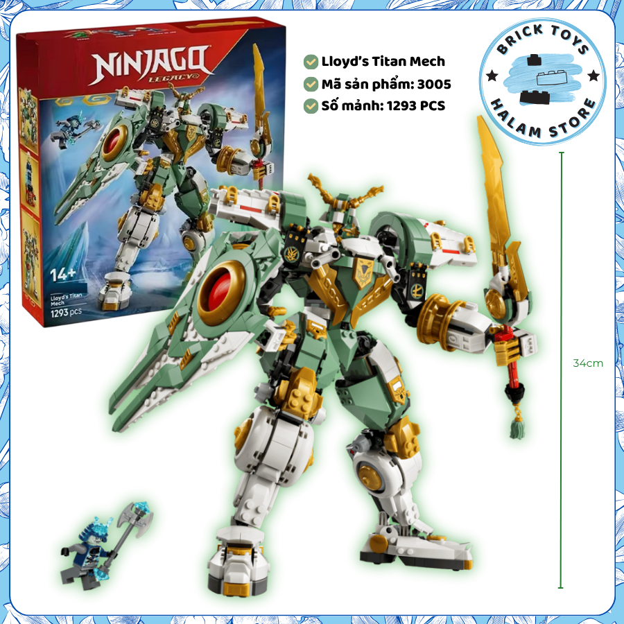 [Rẻ vô địch] Mô hình mecha Ninjago Legacy 15th Robot Lloyd's Titan Mech bản mới 2026
