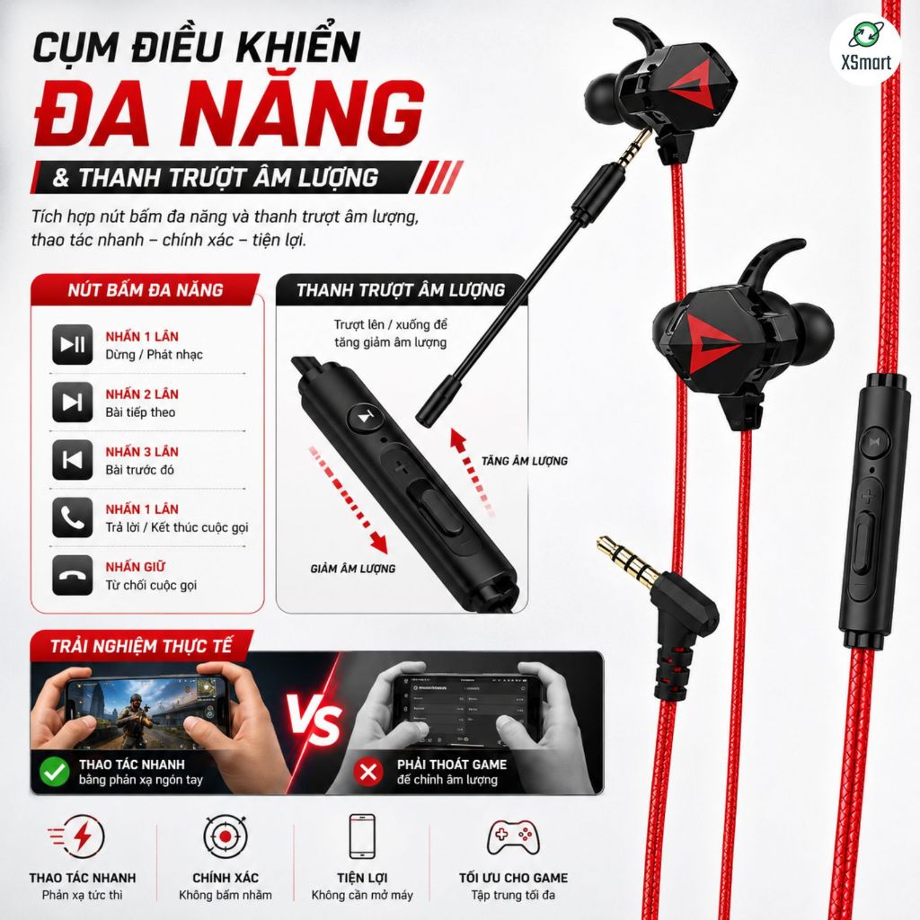 Tai Nghe Gaming GH5 Gamer Pro Phiên Bản Nâng Cấp sendem S2 Chống Ồn Cao Cấp Tặng Bộ Phụ Kiện Mic Rời | BigBuy360 - bigbuy360.vn