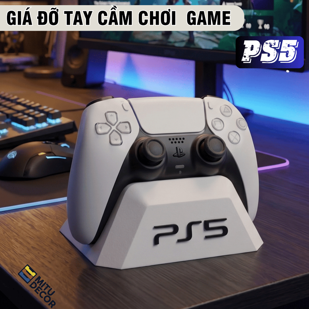 Giá đỡ tay cầm chơi game PS5-Bộ sắp xếp chơi game cho 2 tay cầm chơi game - PS5 Xbox Switch Desktop 