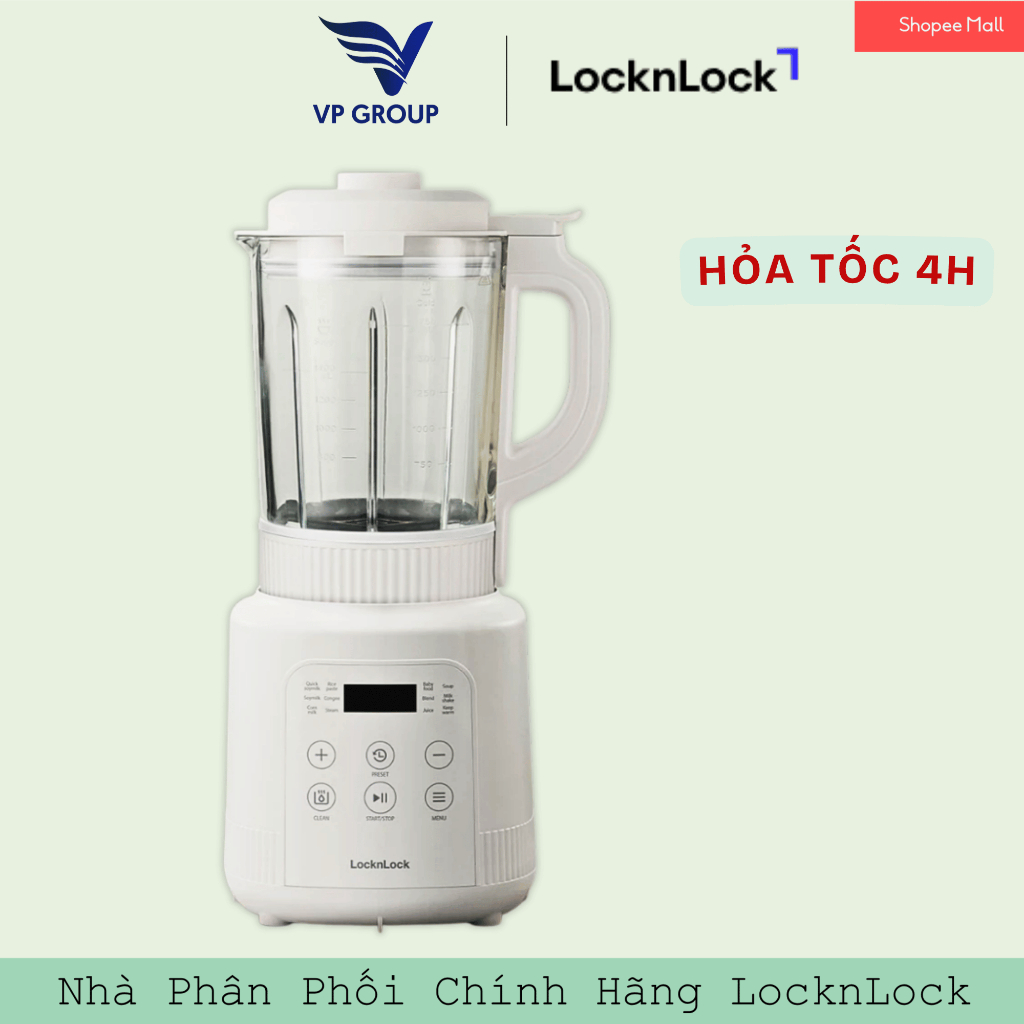 Máy làm sữa hạt đa năng LocknLock Bianco heating blender 1.75L Màu ngà - EJM486IVY