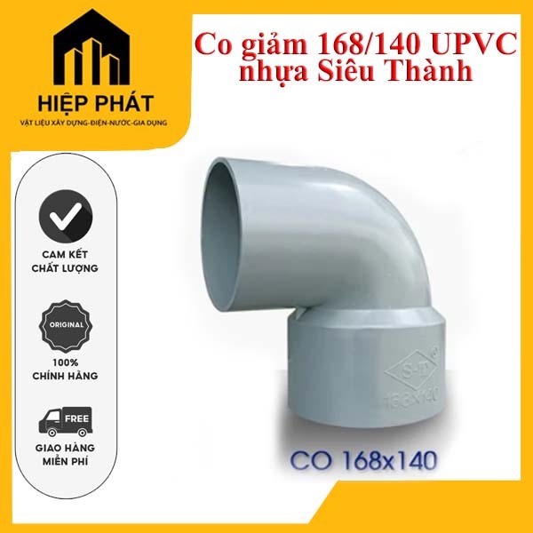 Co giảm 168/140 UPVC nhựa Siêu Thành