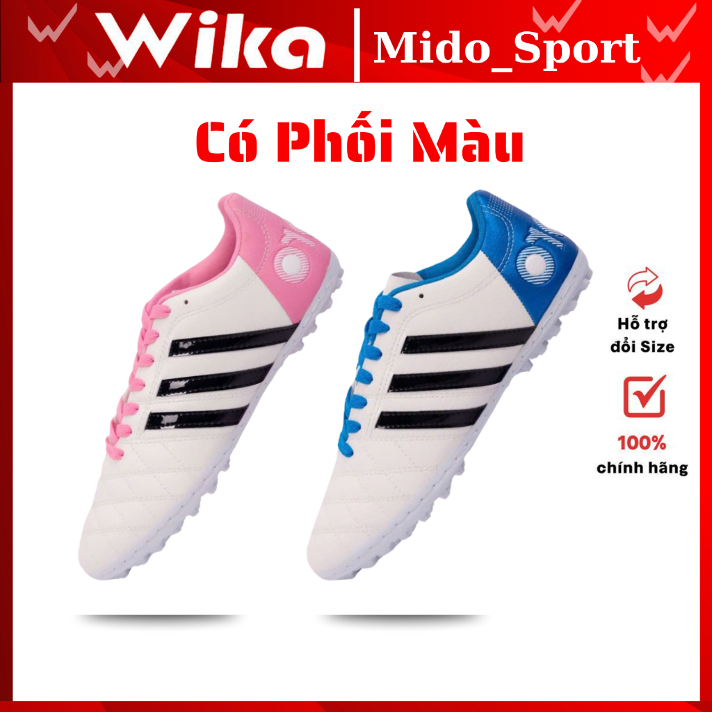 Giày Đá Bóng  Toni Kroos 11pro 3 Sọc Wika 2023-6, cho Sân Cỏ Nhân Tạo Chính Hãng Khâu Full Đế