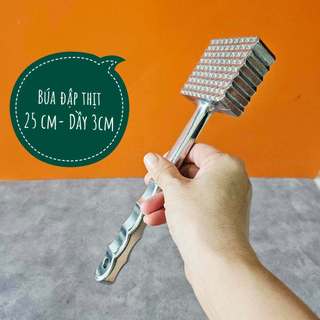 Búa đập thịt inox - Size Lớn. Chắc tay, dễ sử dụng