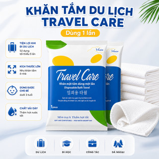 Combo Khăn Tắm Du Lịch Dùng 1 Lần Travel Care - Mềm Mại, Thấm Hút Nhanh, Gọn Nhẹ Mang Theo