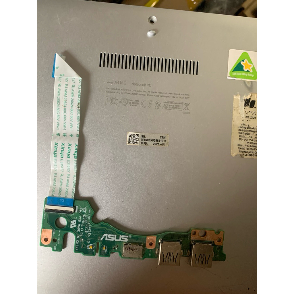 Thay board  USB  + cáp laptop Asus A415E