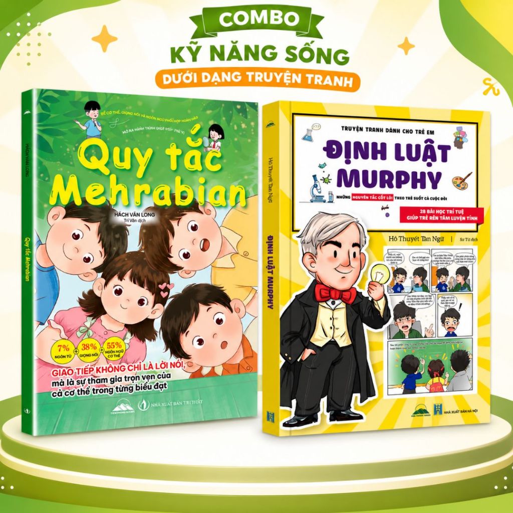 [Best-seller] Combo 2 Cuốn: Định Luật Murphy & Quy Tắc Mehrabian - Tiên Phong Books