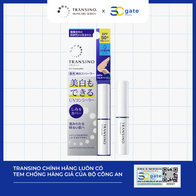 Kem che khuyết điểm & hỗ trợ dưỡng trắng TRANSINO  2.5g (Hàng cận date)