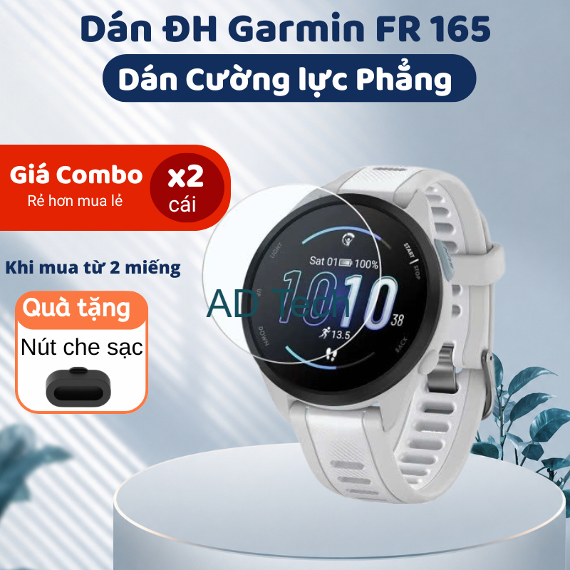 Miếng dán Cường lực đồng hồ Garmin Forunner 165 ,  Forunner 165 Music
