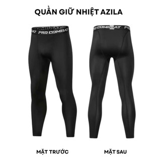 Quần Giữ Nhiệt Nam Azila Active Combat Pro, Quần Legging Nam Màu Đen Chuyên Tập Gym Chạy Bộ Đá Bóng