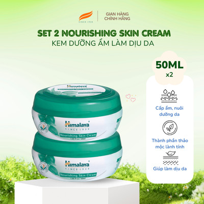 COMBO 2 Kem dưỡng ẩm cho da mềm mịn Himalaya Nourishing Skin Cream 50ml