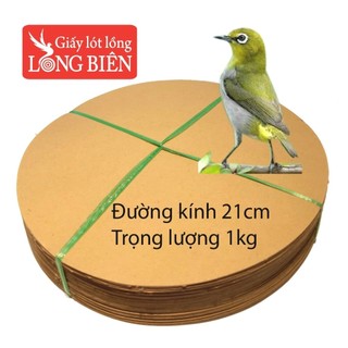 Giấy lót lồng chim Khuyên đường kính 21 cm, trọng lượng 1kg.