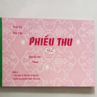 Phiếu thu 2 liên khổ 13cm x 19cm( thông tư 133/2016) và Thông tư 99/2025